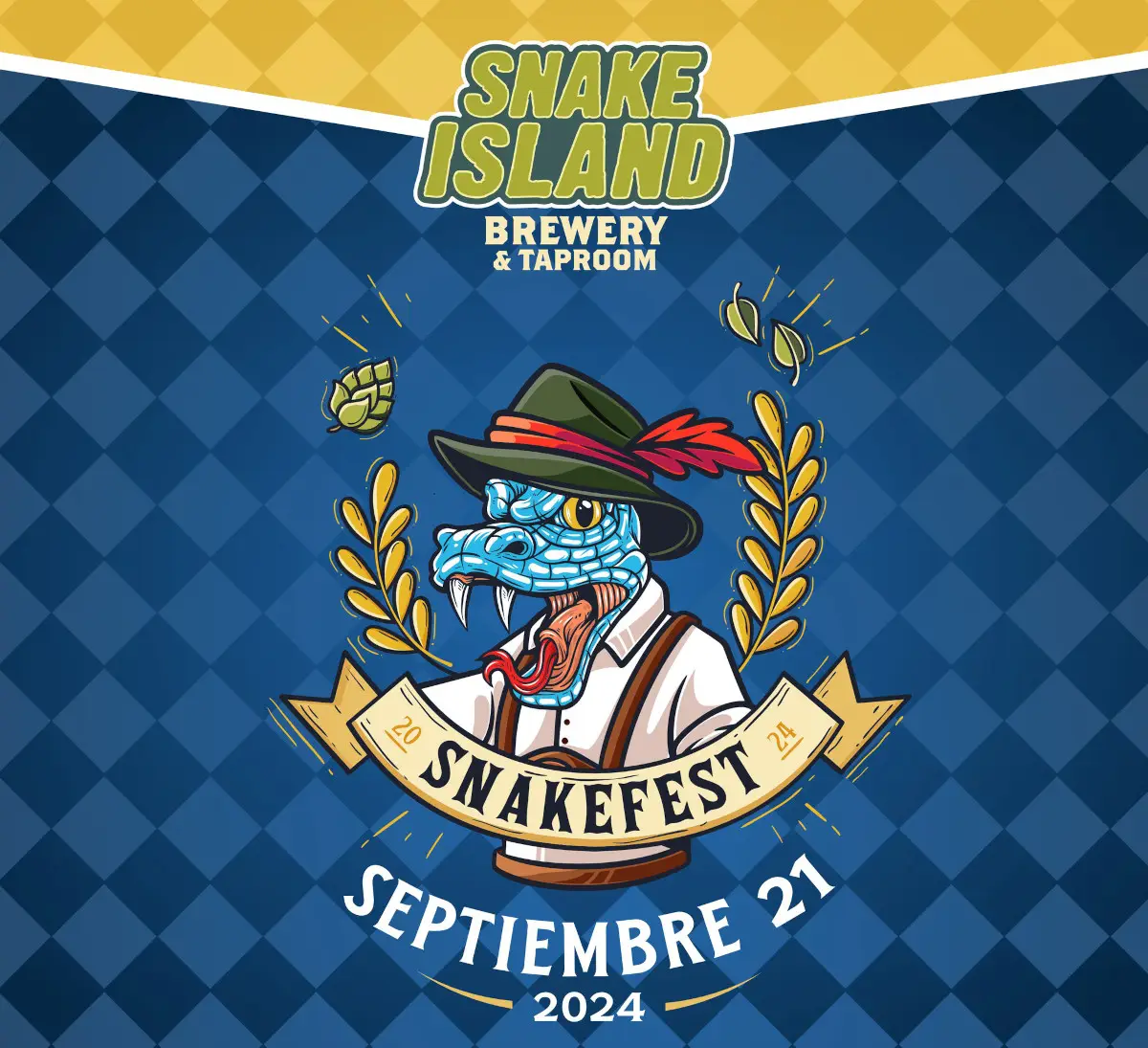 Enjoy Snakefest, Snake Island Brewing Co. Marzen Style beer